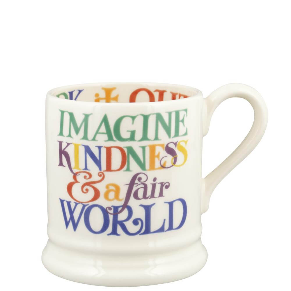 Emma Bridgewater Rainbow Toast Kindness & A Fair World Half Pint Mug